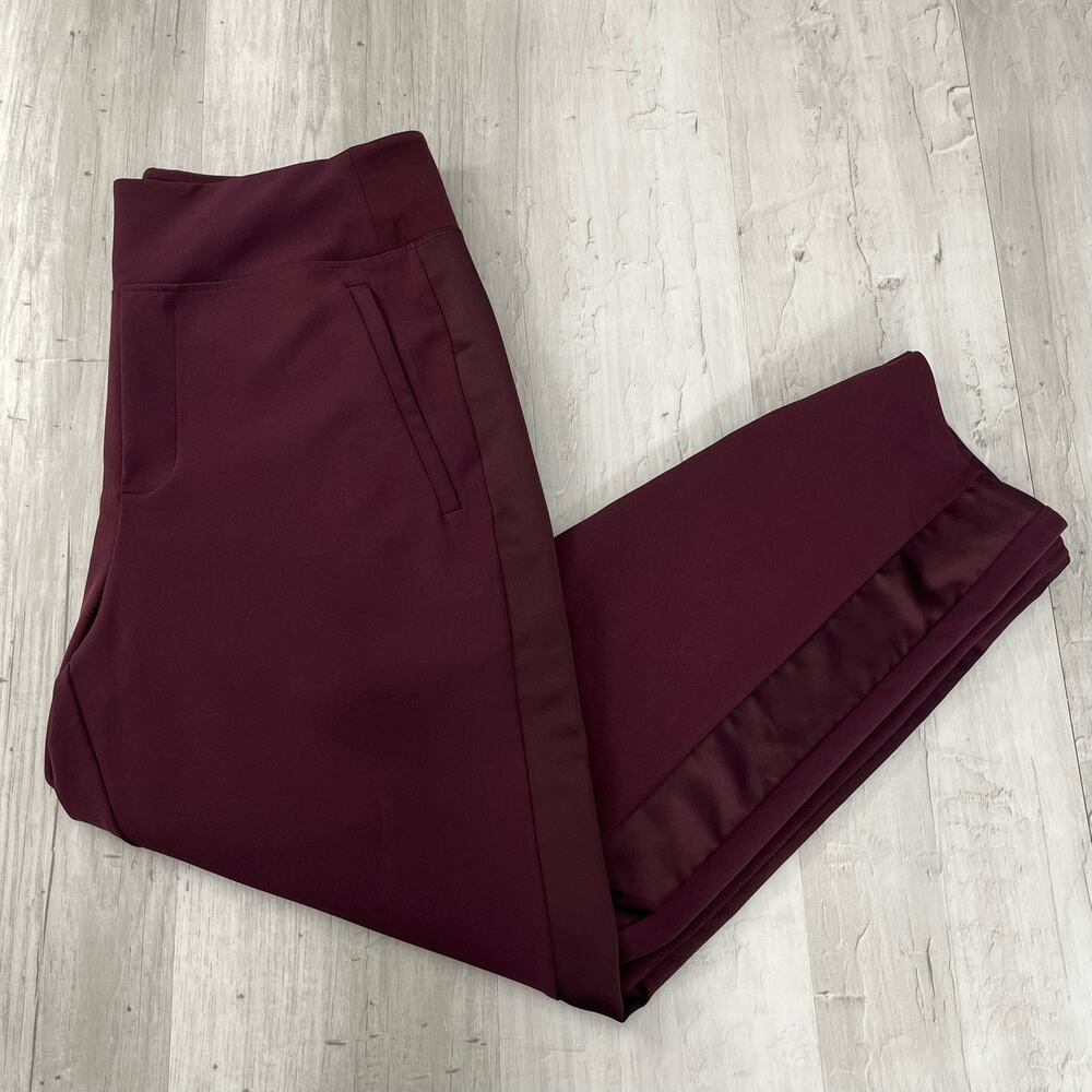 Athleta Straight Leg Pants in Burgundy Plum
